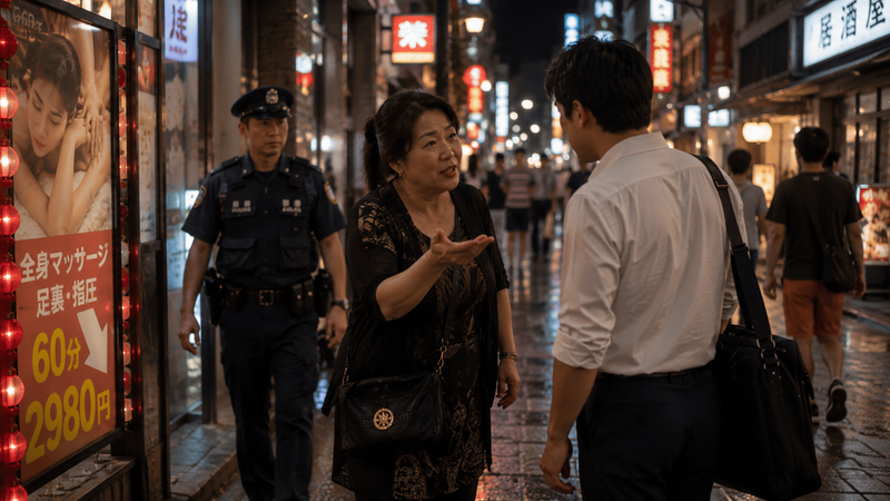 松山の繁華街で中国籍52歳女を現行犯逮捕　「マッサージどう、安くしとくよ」と客引き、常習的行為の可能性も捜査