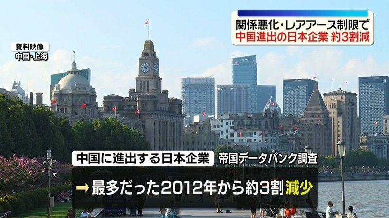 日本企業の「中国離れ」が加速、進出企業はピークから3割減　1万118社で過去最少　「世界の工場」依存からリスク分散へ